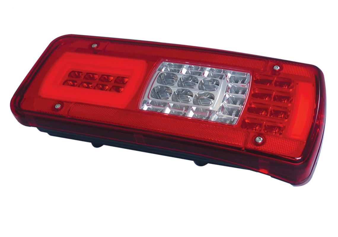 LED Heckleuchte Rechts mit HDSCS 8-polig Anschlussstecker seitlich